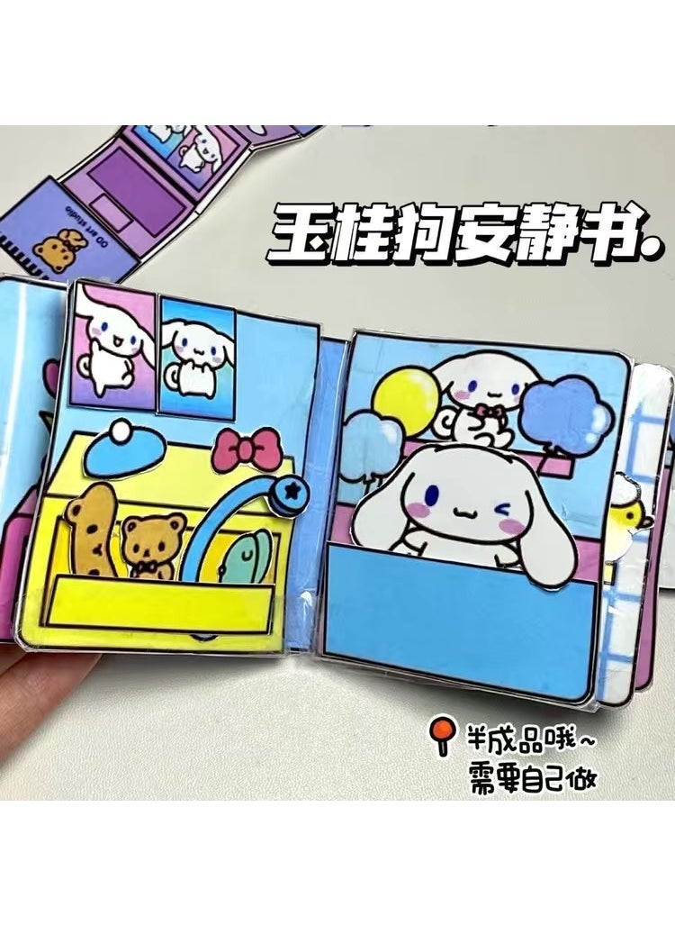 50 No-Cut Squeeze DIY Quiet Book Kit Cut-free Yugui dog Material Book