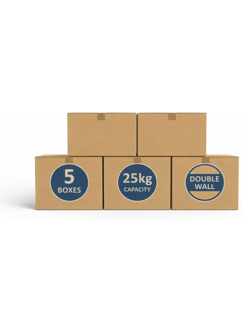 Cardboard Carton for Moving and Packing (5 Units, 45x45x45cm) - Image 1