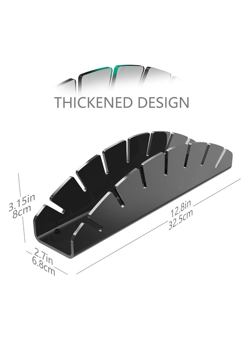 TPGP 2 Pcs Acrylic Hat Organizer Display Stand for Baseball Caps - Holds 14 Caps, No Installation Required, Black  - Image 2