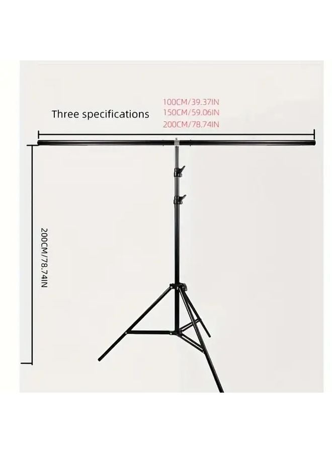 T Type Photography Background Stand Kit 39.37x78.74 Inch Adjustable Tripod Support - Image 3