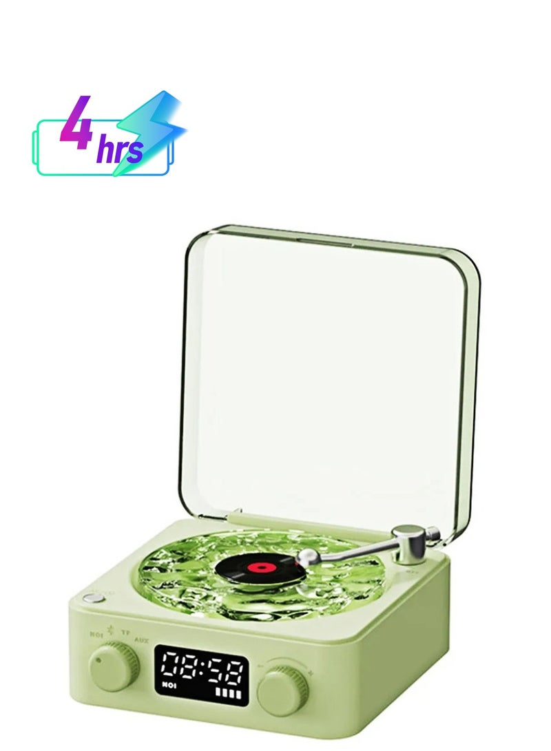 AROAQ Sleep Aid Bluetooth Speaker, Multifunction Stereo Vinyl Record Player With Adjustable Lights, Portable Vintage Aesthetic Design Wireless Subwoofer With Natural Sleep Sounds, (Green) - Image 1