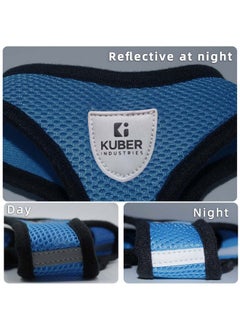 Kuber Industries Dog Harness With Adjustable Leash|Breathable Polyester Mesh|Large Size|Comfortable No-Pull Grip | Quick Release Buckles | Blue Pet Walking Set | Secure And Stylish Dog Harness  - Image 5