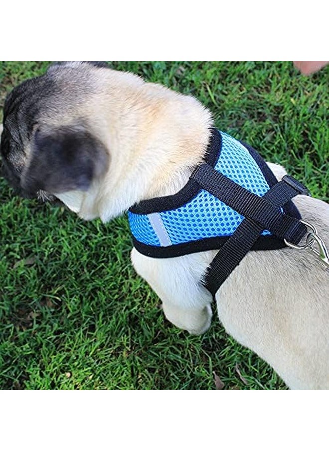Kuber Industries - Dog Harness With Adjustable Leash|Breathable Polyester Mesh|Large Size|Comfortable No-Pull Grip | Quick Release Buckles | Blue Pet Walking Set | Secure And Stylish Dog Harness - Image 1