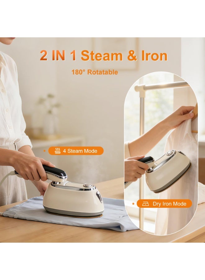 HUMJO Portable Handheld Electric Iron,Mini Garment Steamer,Fast Heating,Multiple Ironing Modes Smart Touchscreen, Simple Operation for Home Dorm&Travel Essential - Image 4
