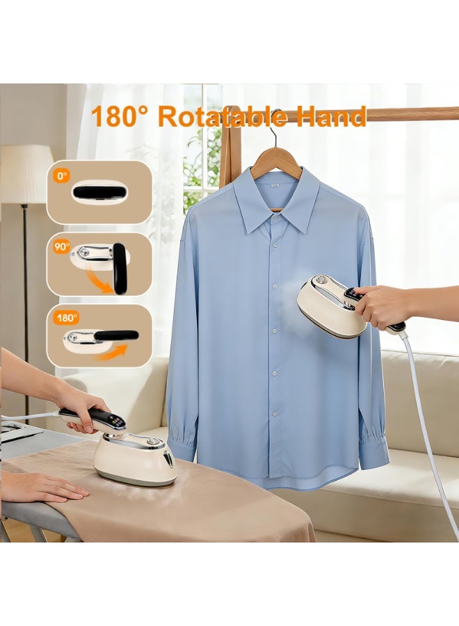 HUMJO Portable Handheld Electric Iron,Mini Garment Steamer,Fast Heating,Multiple Ironing Modes Smart Touchscreen, Simple Operation for Home Dorm&Travel Essential - Image 5
