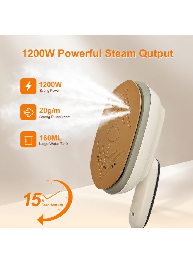 HUMJO Portable Handheld Electric Iron,Mini Garment Steamer,Fast Heating,Multiple Ironing Modes Smart Touchscreen, Simple Operation for Home Dorm&Travel Essential - Image 2