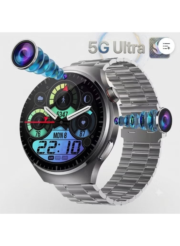 nodizz ساعة ذكية N61 HD بشاشة كبيرة مقاومة للماء باللون الأسود، تدعم شريحة 5G، مكالمات فيديو بكاميرا أمامية، متوافقة مع تطبيقات أندرويد، بطارية طويلة العمر، ساعة قابلة للارتداء للاستخدام اليومي - Image 4