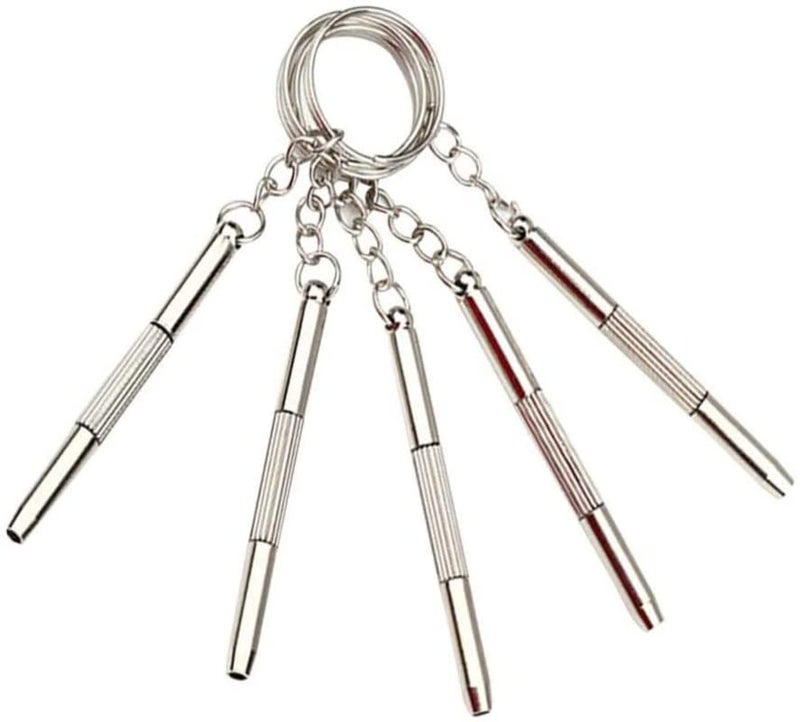 Optify Optify Compact Pocket Mini DIY Screwdriver Repair Kit with Keychain for Eyeglass, Sunglass, Watch, Jewellery, Electronics, Toy - Pack of 2  - Image 1