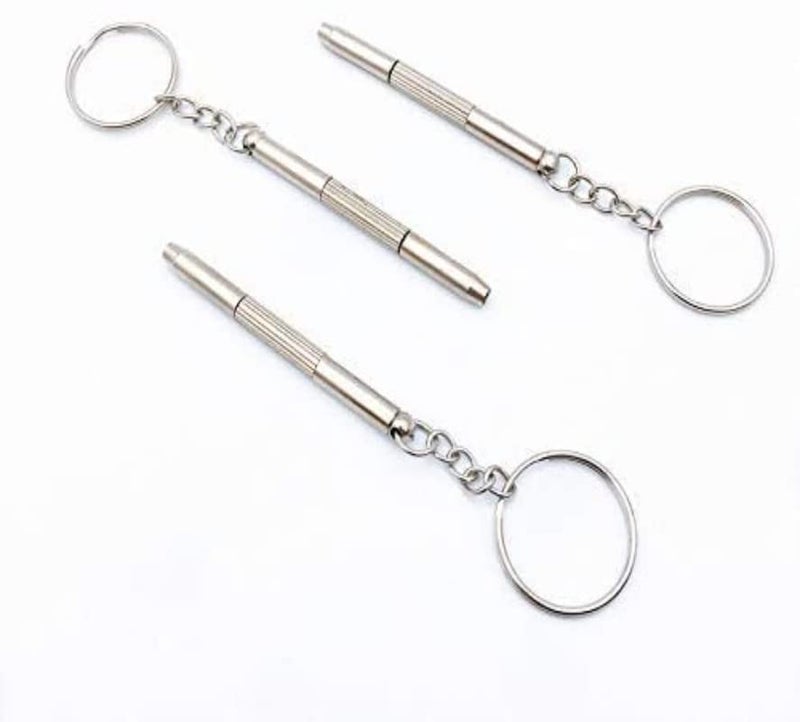 Optify Optify Compact Pocket Mini DIY Screwdriver Repair Kit with Keychain for Eyeglass, Sunglass, Watch, Jewellery, Electronics, Toy - Pack of 2  - Image 2