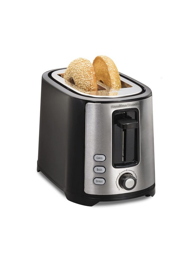 Hamilton Beach 2 Slice Extra Wide Slot Toaster with Bagel & Defrost Settings, Shade Selector, Toast Boost, Auto Shutoff, Black & Stainless Steel (22633) - Image 1