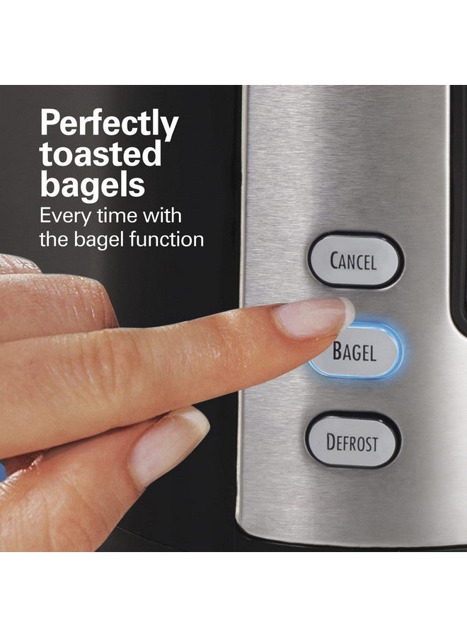 Hamilton Beach 2 Slice Extra Wide Slot Toaster with Bagel & Defrost Settings, Shade Selector, Toast Boost, Auto Shutoff, Black & Stainless Steel (22633) - Image 3