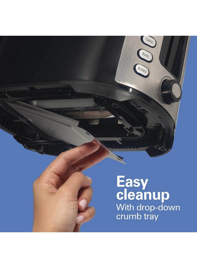 Hamilton Beach 2 Slice Extra Wide Slot Toaster with Bagel & Defrost Settings, Shade Selector, Toast Boost, Auto Shutoff, Black & Stainless Steel (22633) - Image 5