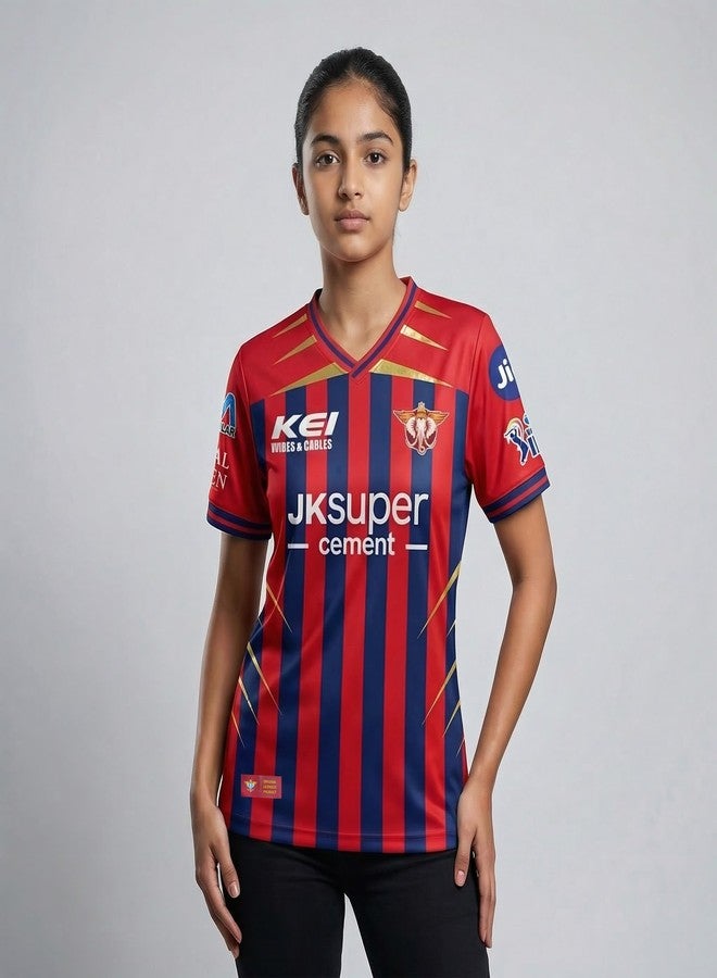 playR x Lucknow Super Giants Original Match Jersey IPL 2026 - Kid's Half Sleeve LSG Cricket T-Shirt, Regular Fit Stylish Sportswear Tee for Training, Outdoor & Match Day Activewear for All Season - Image 2