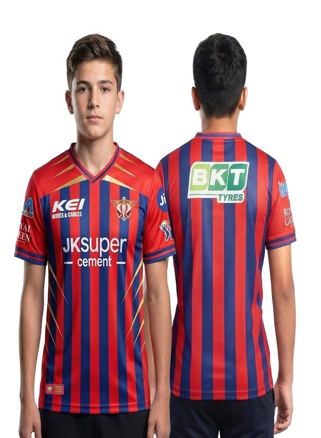 playR x Lucknow Super Giants Original Match Jersey IPL 2026 - Kid's Half Sleeve LSG Cricket T-Shirt, Regular Fit Stylish Sportswear Tee for Training, Outdoor & Match Day Activewear for All Season - Image 1