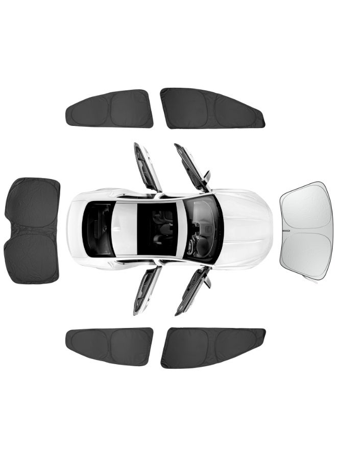 FETUSI Sunshades for Toyota Corolla 2020–2024 2025 Hatchback – 6PCS Car Sun Shade Windshield & Side Window Cover Set – Privacy UV Protection Accessories for Camping, Baby Rest, Interior Cooling – Foldable with Bag - Image 1