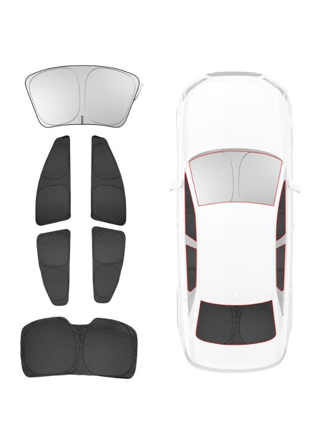 FETUSI Sunshades for Toyota Corolla 2020–2024 2025 Hatchback – 6PCS Car Sun Shade Windshield & Side Window Cover Set – Privacy UV Protection Accessories for Camping, Baby Rest, Interior Cooling – Foldable with Bag - Image 2
