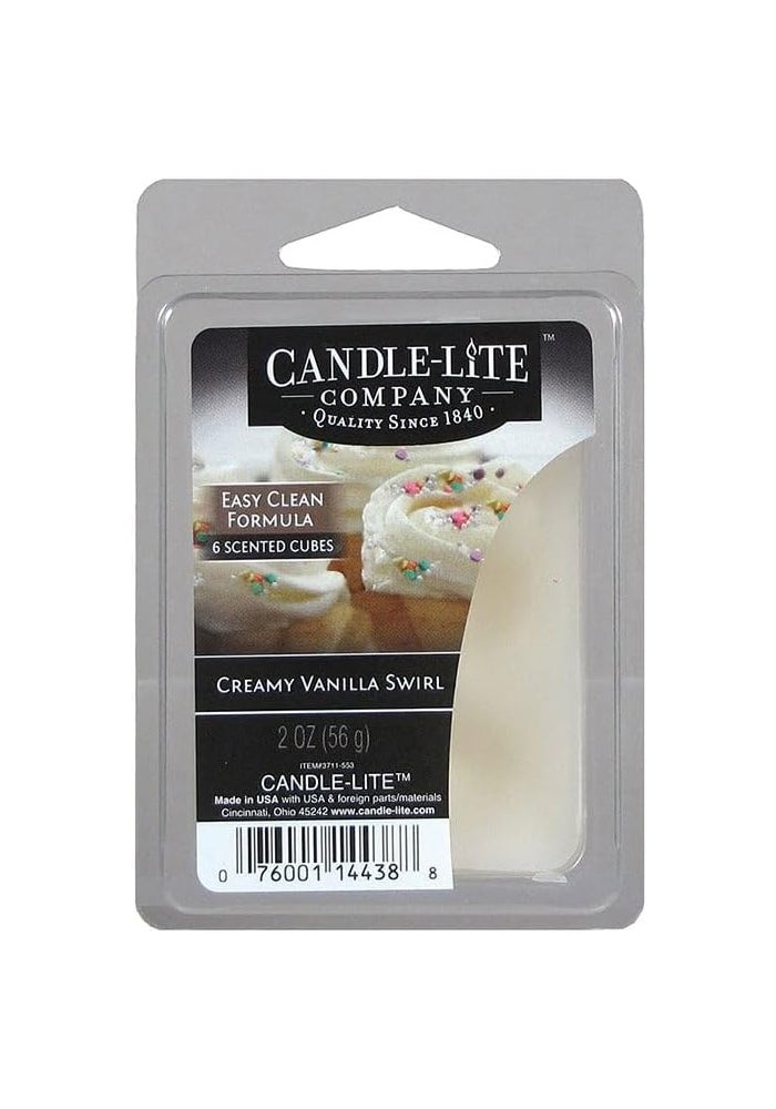 CANDLE-LITE Candle Lite Wax Cubes Creamy Vanilla Swirl Scented Candle, 56 G - Image 1
