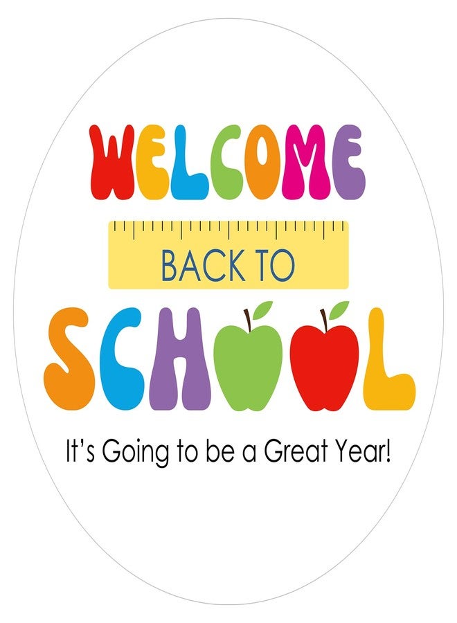 Anwyll Back to School Stickers - Happy First Day of School Stickers 120Pcs 2'' Welcome Back to School Sticker for Kid Classroom Self Adhesive It's Going to Be A Great Year Sticker for Teacher Student - Image 1