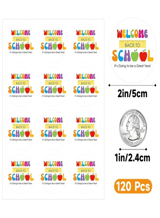 Anwyll Back to School Stickers - Happy First Day of School Stickers 120Pcs 2'' Welcome Back to School Sticker for Kid Classroom Self Adhesive It's Going to Be A Great Year Sticker for Teacher Student - Image 2