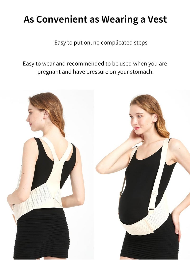 BTFMEI Pregnancy Belly Support Band, Breathable and Adjustable Maternity Belt, Back Support Belly Bands for Pregnant Women Lightweight, Relieve Waist and Back Pain  - Image 4