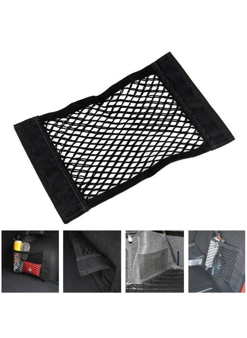 Rubik Car Trunk Organizer Net Pocket, 1 Pack Mesh Cargo Net Storage Organizer Small Elastic Pouch Bag for Nissan Patrol Armada Pathfinder Kicks Juke Murano Rogue Xterra (25x40cm)  - Image 1