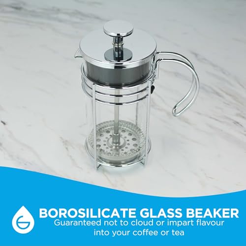 GROSCHE MADRID French Press - Premium Coffee and Tea Maker - 1.0L - 34oz - Borosilicate Glass Beaker - Dual Filter System For Rich Brew - Versatile Brewing | Stainless Steel Filter - Image 3