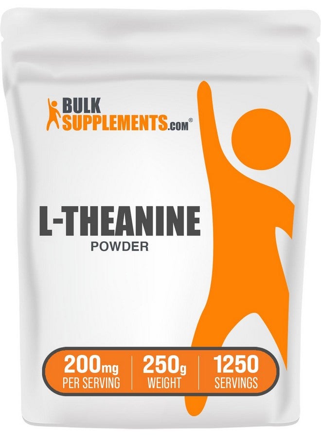 BulkSupplements.com L-Theanine Powder - L-Theanine Supplement, L-Theanine 200mg - Amino Amino Supplement, Pure & Gluten Free, 200mg per Serving, 250g (8.8 oz) (Pack of 1) - Image 1