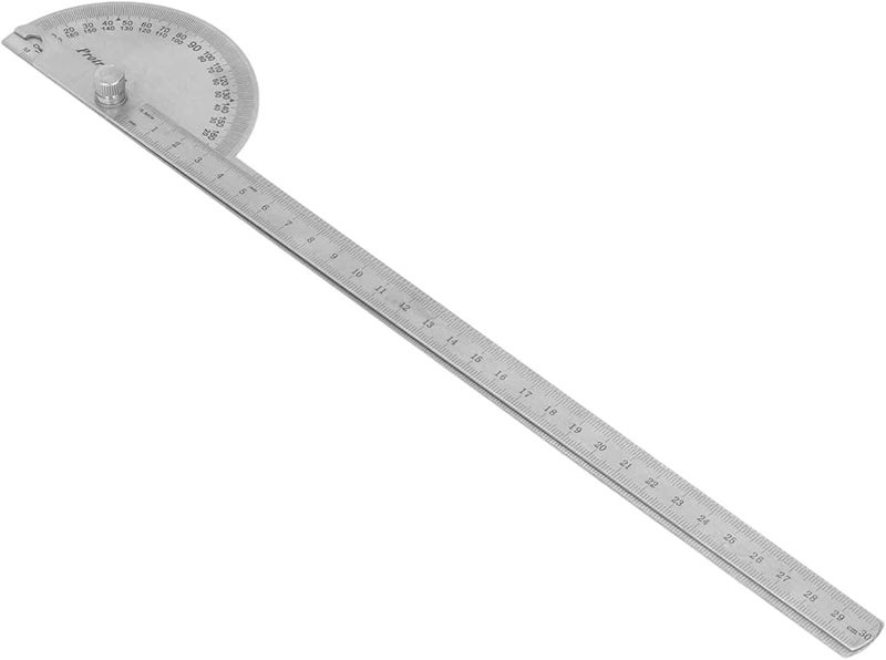Stainless Steel Angle Protractor 0 180 Degree 250mm Woodworking Ruler Measuring Tool - Image 4