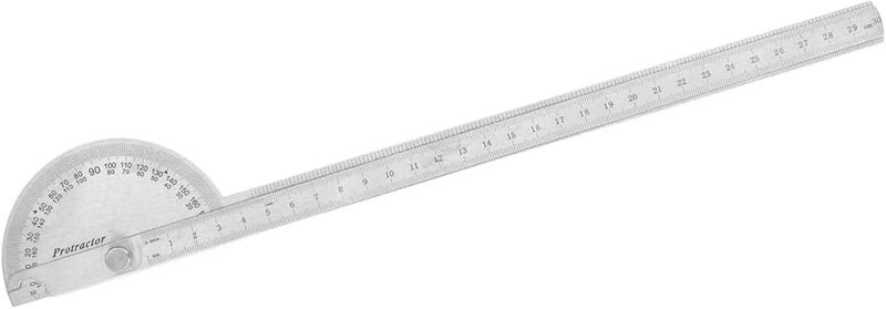 Stainless Steel Angle Protractor 0 180 Degree 250mm Woodworking Ruler Measuring Tool - Image 5