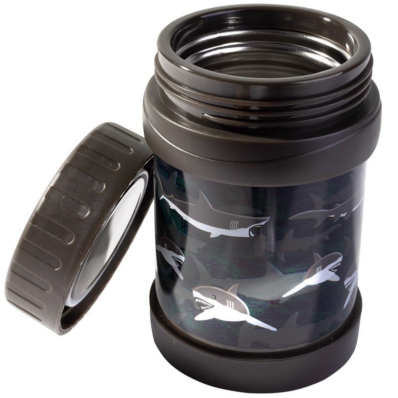 Bentology Stainless Steel Insulated 13oz Thermos for Kids - Shark - Large Leak-Proof Lunch Storage Jar for Hot or Cold Food  Soups  Liquids - BPA Free - Fits in Most Lunch Boxes and Bags - Image 3