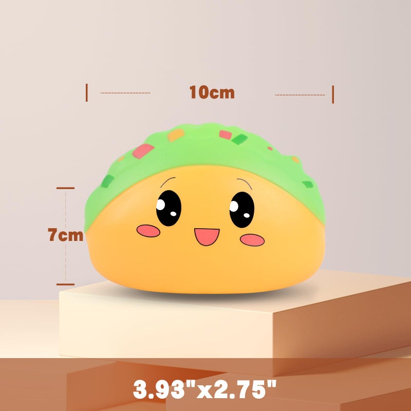 Anboor Squishies Taco Slow Rising Squishys Toy for Kids Soft Mexico Tacos Scented Stress Relief Realistic Food Cute Squeeze Squish Toy - Image 3