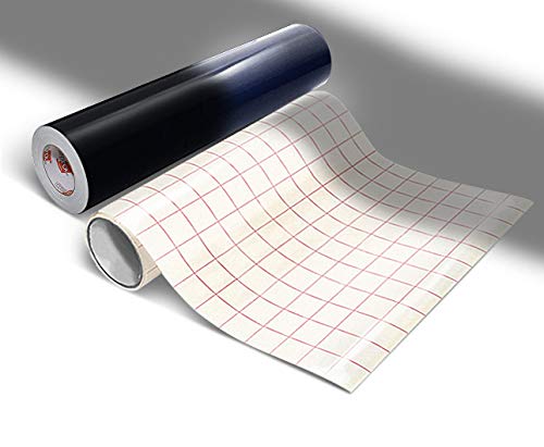 ORACAL 5500 Black Reflective Adhesive Vinyl Wrap 12 Inches x 24 Inches Roll for Silhouette Cameo & Cricut Including 12 Inches x 24 Inches Clear Transfer Paper Roll (1 Roll) - Image 3