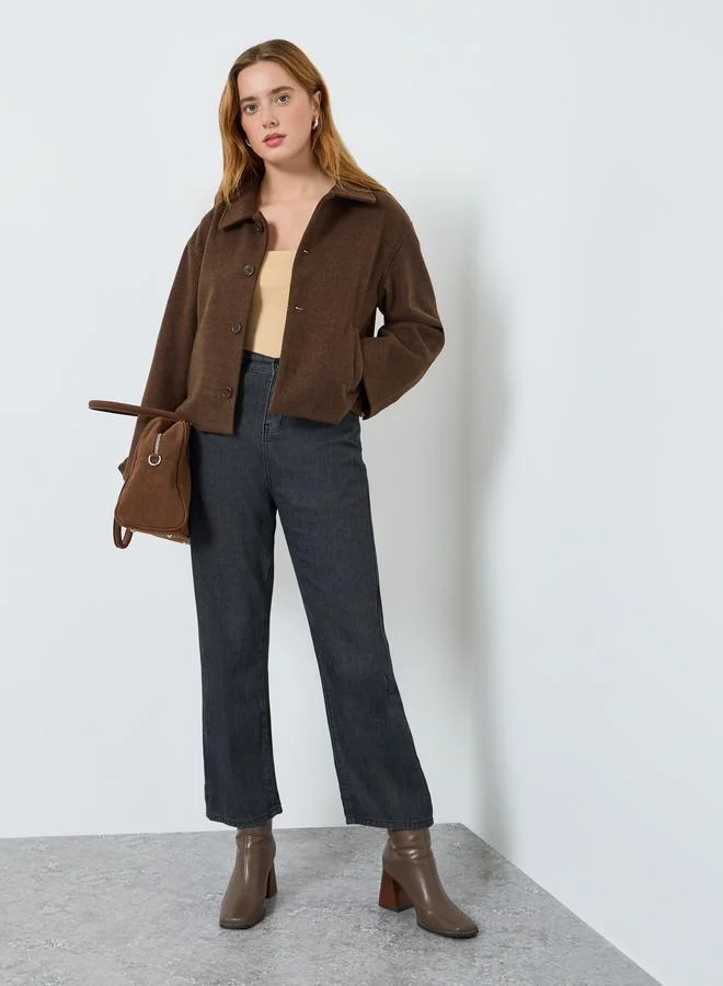 تايك تو معطف سادة بأزرار