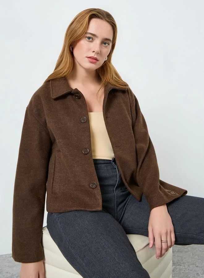 تايك تو معطف سادة بأزرار