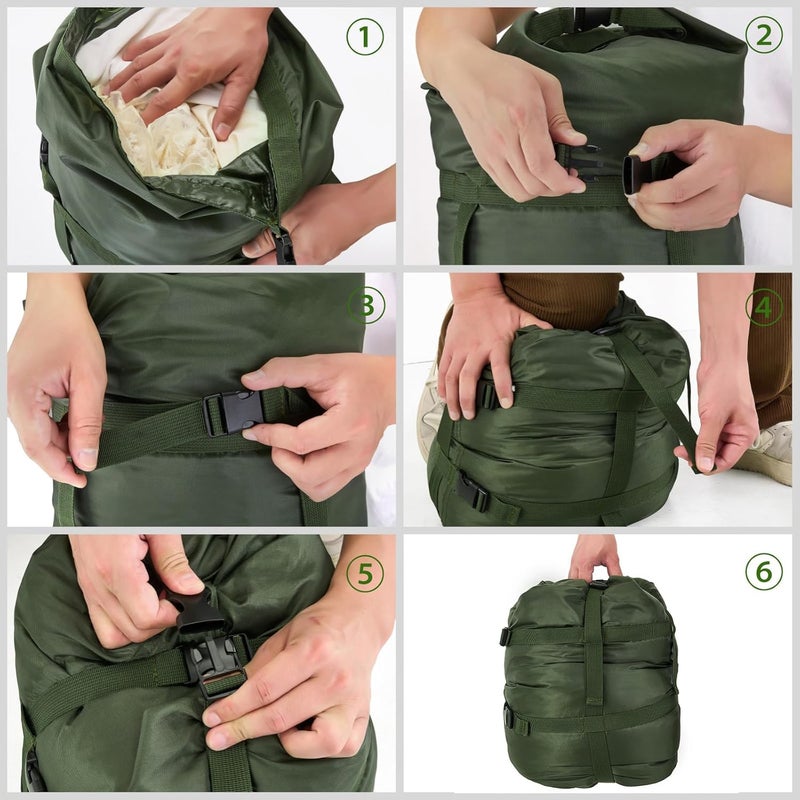 MOOCY Compression Stuff Sack, 12L/24L/45L Sleeping Bag Cover Sack Sleeping Bags Storage Stuff Sack Organizer - Great Sleeping Bags Clothes Camping Hiking Backpacking - Image 5