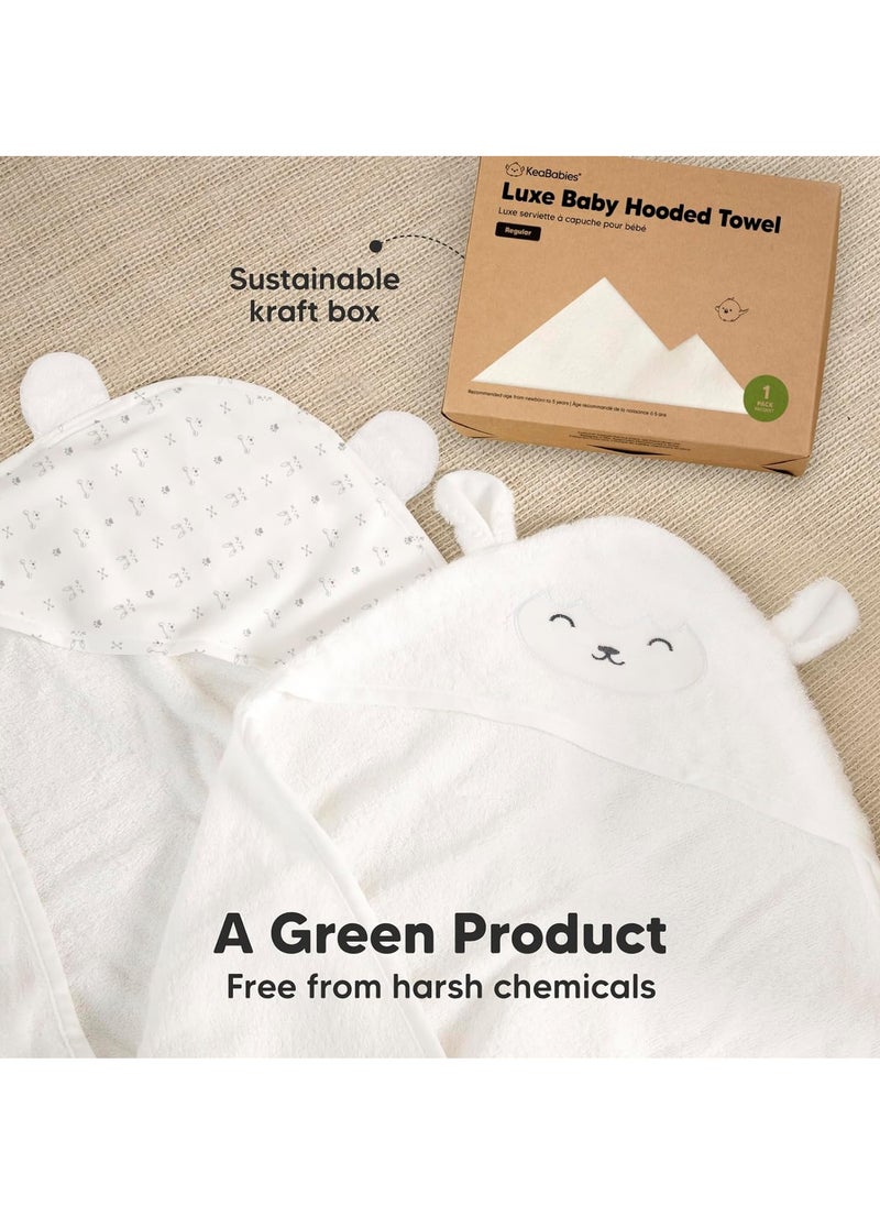 KeaBabies - KeaBabies Baby Hooded Towel - Bamboo Baby Towel Organic Bamboo Towel -Baby Bath Towel with Hood for Girls, Babies, Newborn Boys, Toddler(KeaStory) - Image 1