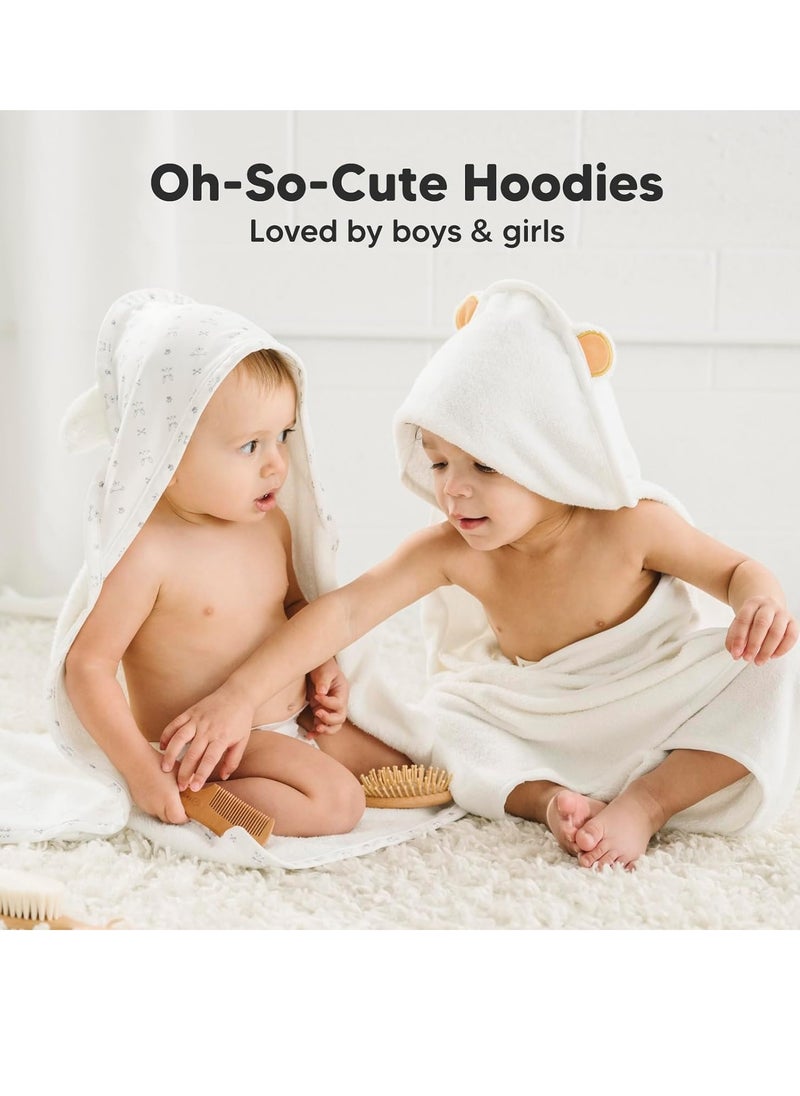 KeaBabies - KeaBabies Baby Hooded Towel - Bamboo Baby Towel Organic Bamboo Towel -Baby Bath Towel with Hood for Girls, Babies, Newborn Boys, Toddler(KeaStory) - Image 1