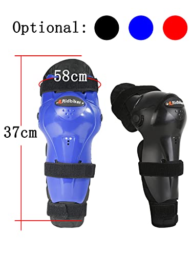RIDBIKER Kids Dirt Bike Gear Knee Shin Guard Pads AntiSlip Adjustable Motorcycle Knee Pads Long Leg Gear Protective for Motocross Mountain RacingTwo Sections PreCurved Design Black - Image 3