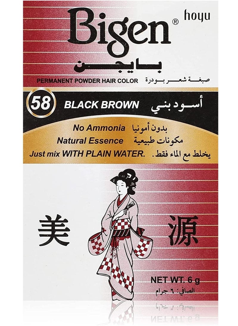 Bigen - Bigen hair dye Black brown No: 58 - Image 1