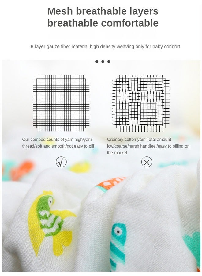 منشفة حمام قطنية من موسلين للأطفال 110*110 سم - Image 3