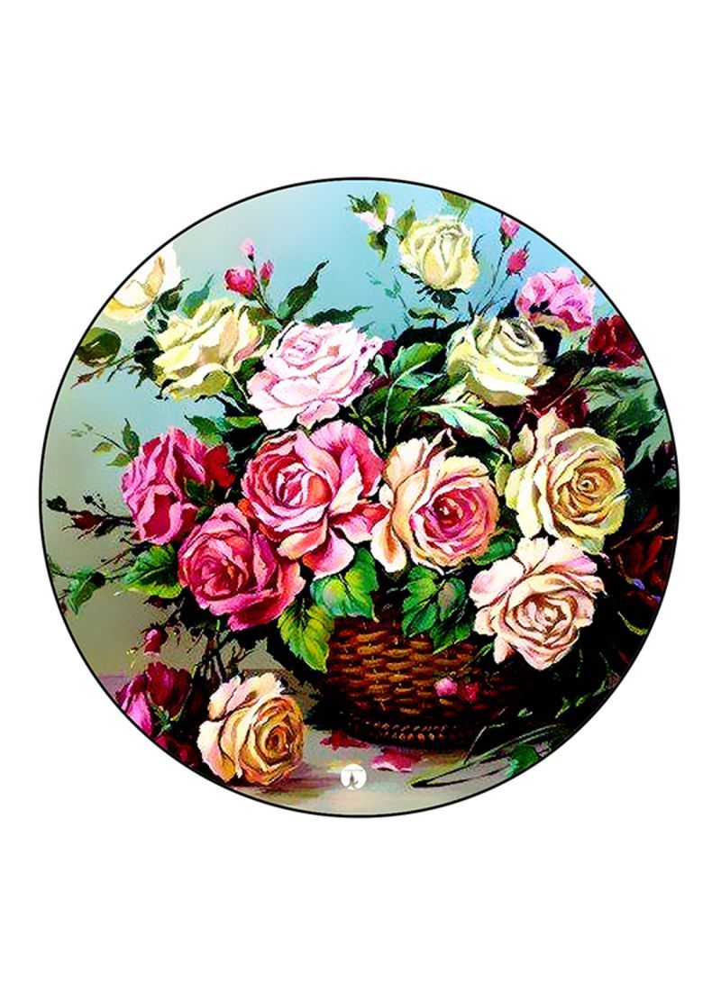 RKN Vintage Art Pattern Round Pin Badge Multicolour - Image 1