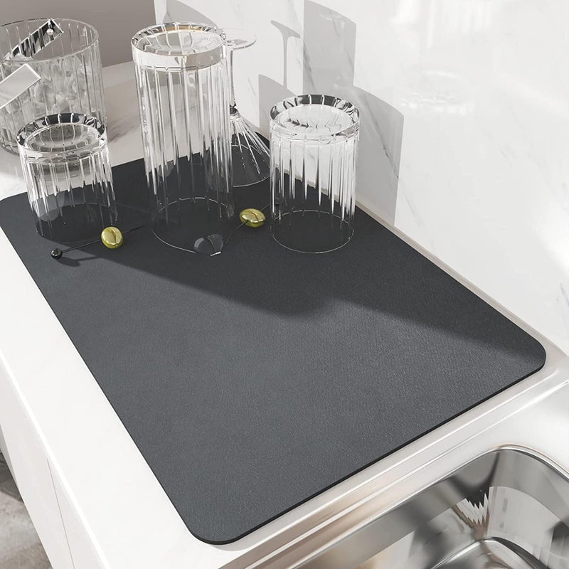 OOSARY Dish Drying Mat for Kitchen Drying mat for Kitchen Utensils Water Absorbent mat Large Dry mat for Kitchen Utensils Kitchen Linens Place mats for Home 60 Cm 40 Cm Pack of 1Heavy Quality - Image 3
