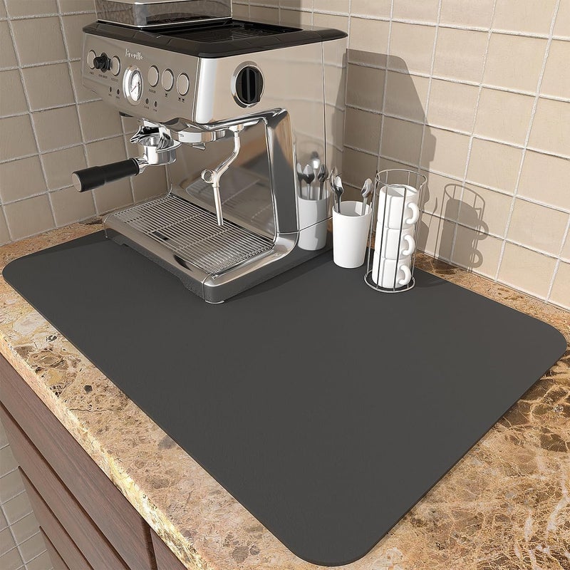 OOSARY Dish Drying Mat for Kitchen Drying mat for Kitchen Utensils Water Absorbent mat Large Dry mat for Kitchen Utensils Kitchen Linens Place mats for Home 60 Cm 40 Cm Pack of 1Heavy Quality - Image 1