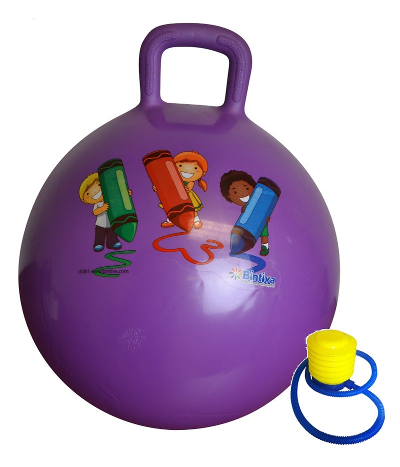 bintiva Hippity Hop 45 Cm / 18 Inch Diameter Including Free Foot Pump  for Children Ages 3-6 Space Hopper  Hop Ball Bouncing Toy - 1 Ball - Image 1