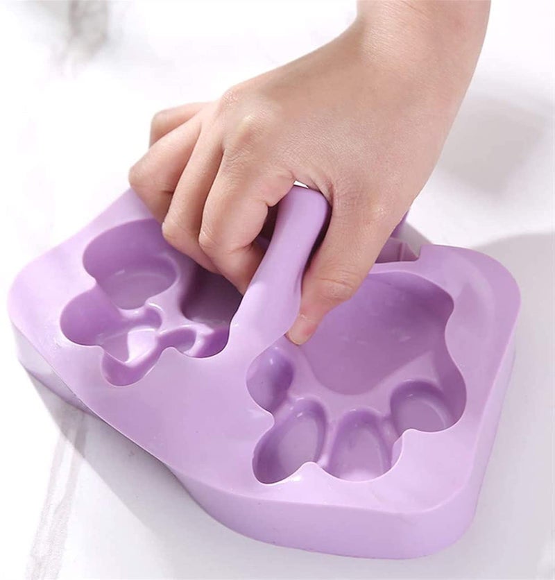 YUNSHAO Silicone Ice Pop Molds 3 Cavities Homemade Ice Cream Mold Oval With 50 Wooden Sticks For Diy Ice Cream,Popsicle Molds (Color : Oval) - Image 5