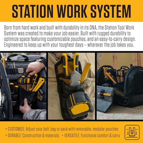 Carhartt Mens Station Tool Bag WAdjustable Shoulder Straps Durable WaterResistant Tool Organizer Large Tool Bag - Image 3