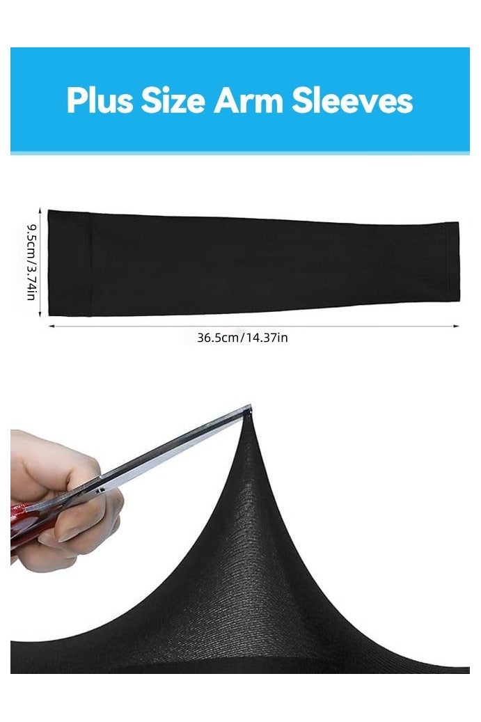 3 أزواج أكمام شمسية UPF50+ تبريد فوري - وقاية قصوى من الأشعة للتزلج/كرة القدم/الجولف | تغطية الوشم للجنسين | حزمة عائلية لجميع الرياضات - Image 2