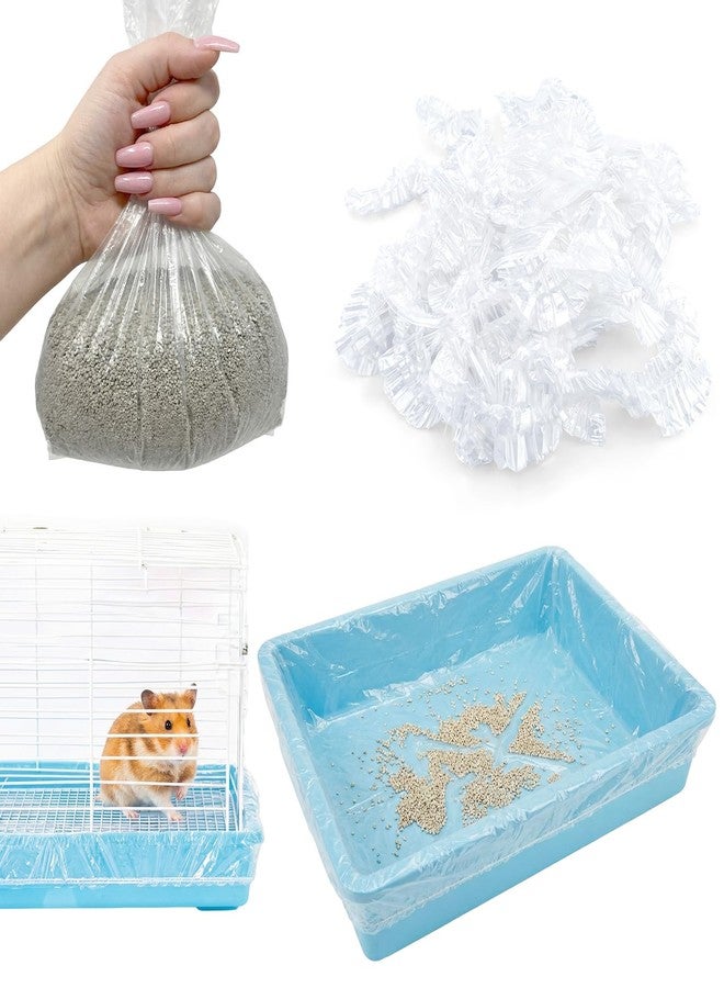 Foyods 20PCS Disposable Plastic Cage Liners - 70cm Plastic litter pan liners for Small Animal Cages, Leakproof Cage Liners for Rabbits Guinea Pigs, Litter Box Film Liners for bunny rabbit litter box liners - Image 1