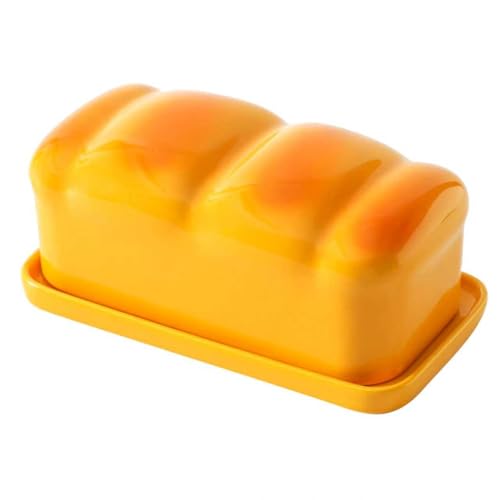 Howise Ceramic Breard Butter Dish with Lid, Porcelain Large Butter Dish Butter Box Keeper for Countertop Kitchen Decor - Image 1