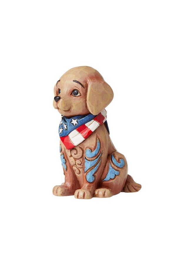 Enesco Jim Shore Heartwood Creek Patriotic Puppy Flag Bandana Miniature Figurine 3.5 Inch Multicolor  - Image 2